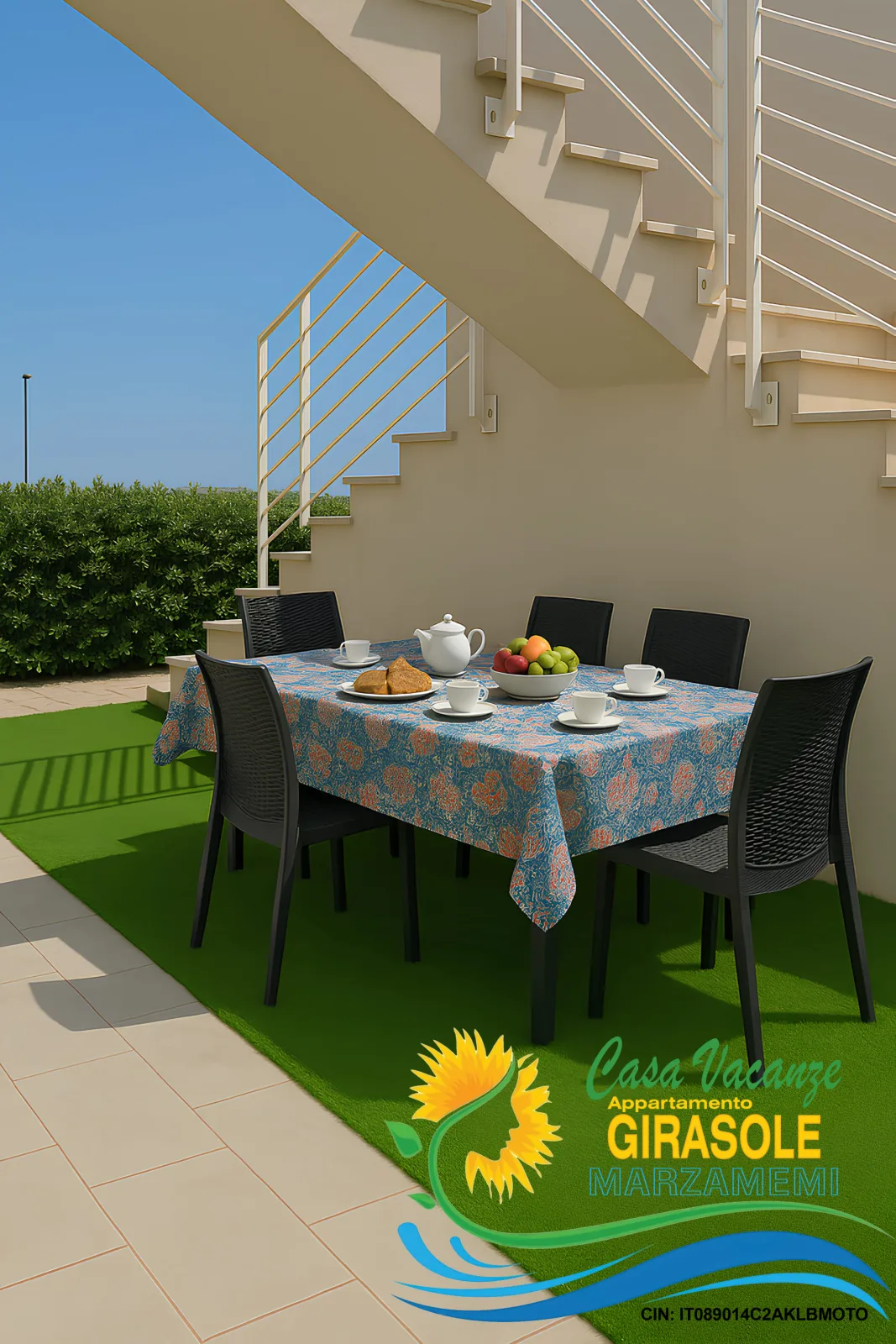 Giardino privato dell'Appartamento Girasole a Marzamemi