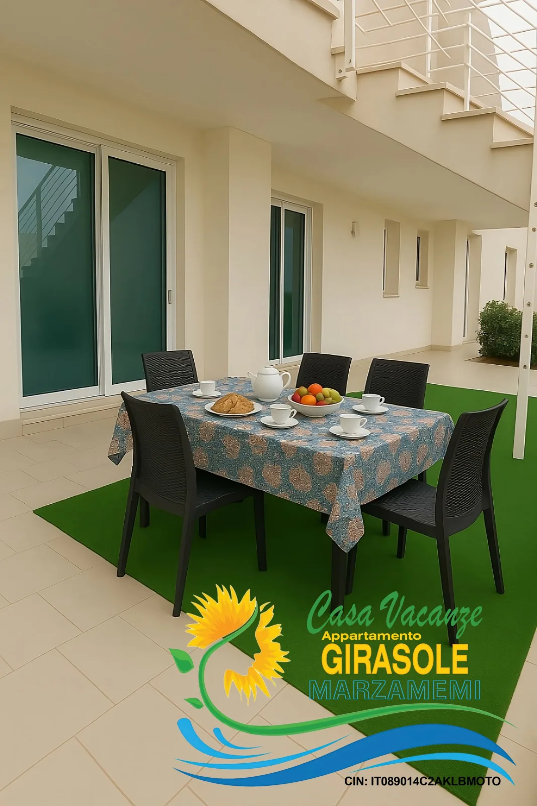 Giardino privato dell'Appartamento Girasole a Marzamemi